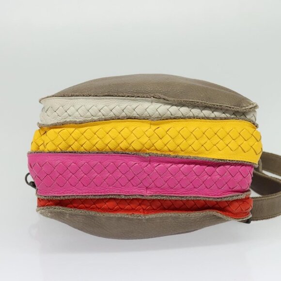 BOTTEGA VENETA INTRECCIATO Shoulder Bag Leather Multicolor Auth - Picture 6 of 16